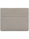 V Logo Signature Calfskin Card Wallet Grey - VALENTINO - BALAAN 3