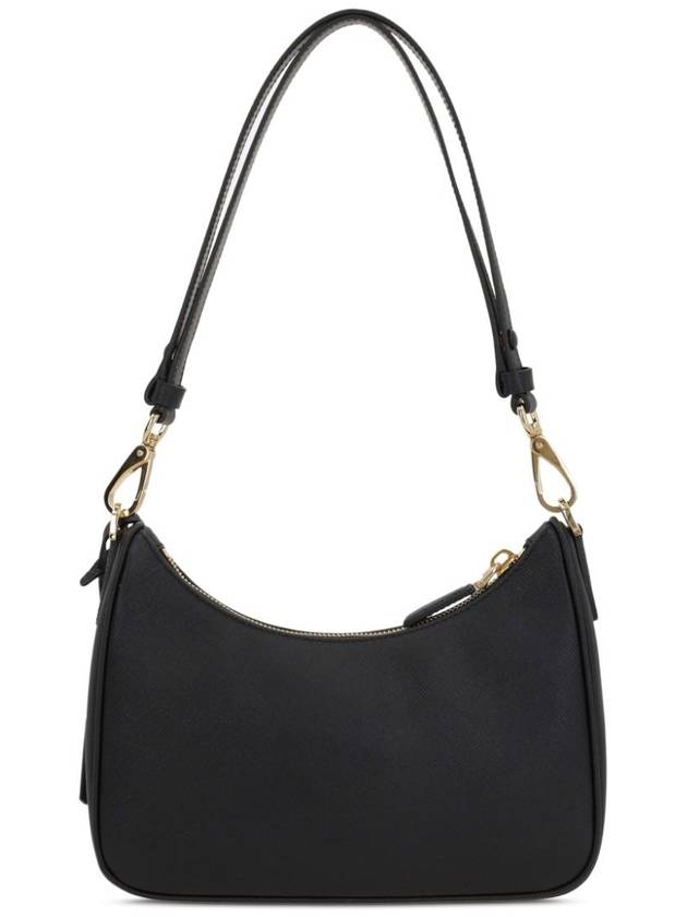 Re-Edition Saffiano Leather Mini Shoulder Bag Black - PRADA - BALAAN 3