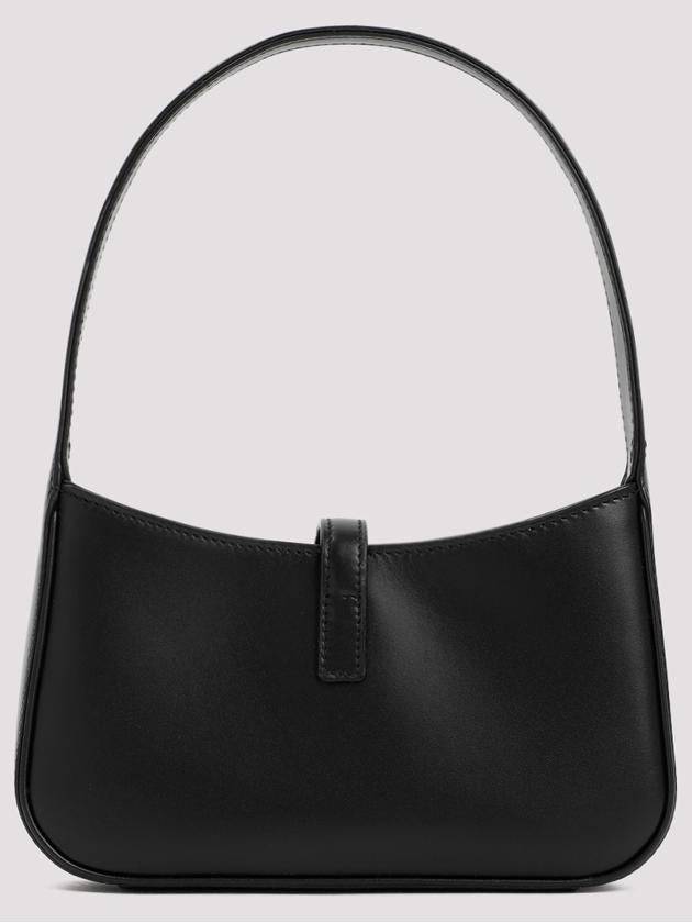 LE 5A 7 Small Smooth Leather Hobo Shoulder Bag Black - SAINT LAURENT - BALAAN 3