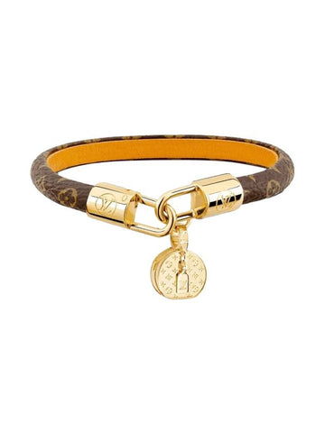 LV Tribute Charm Monogram Bracelet Gold Brown - LOUIS VUITTON - BALAAN 1