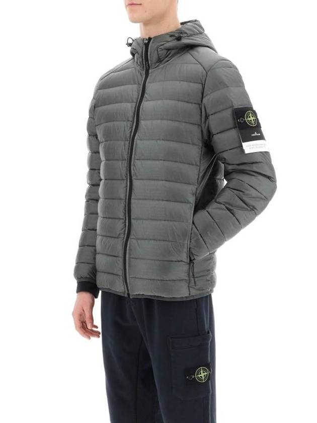 Loom Woven Chambers R Nylon Down TC Light Hoodie Down Jacket Green - STONE ISLAND - BALAAN 5