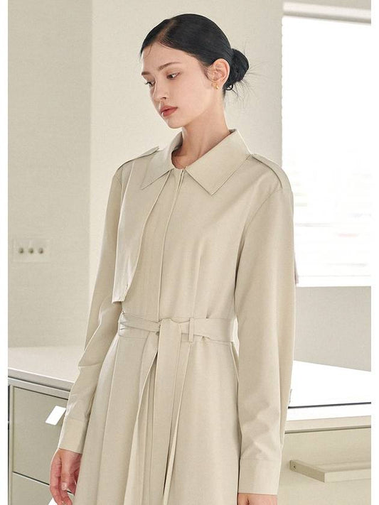 Classic Curl Trench Long Dress - MICANE - BALAAN 1