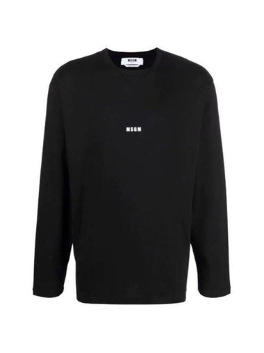 Micro Logo Cotton Sweatshirt Black - MSGM - BALAAN 1