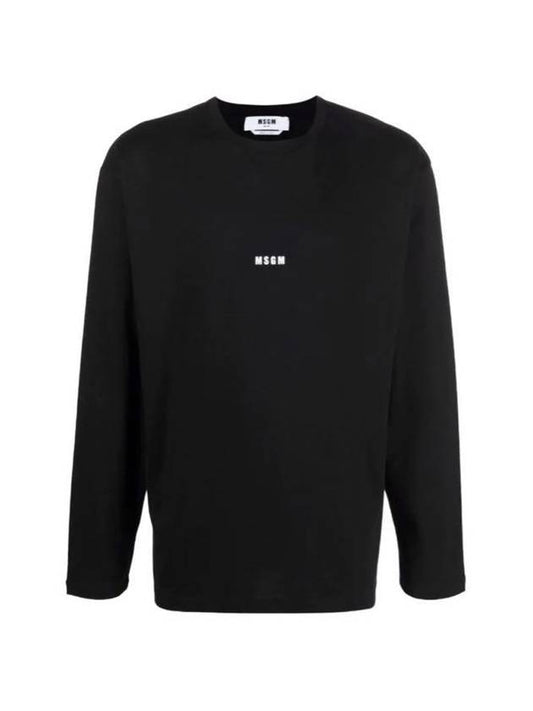 Micro Logo Cotton Sweatshirt Black - MSGM - BALAAN 1