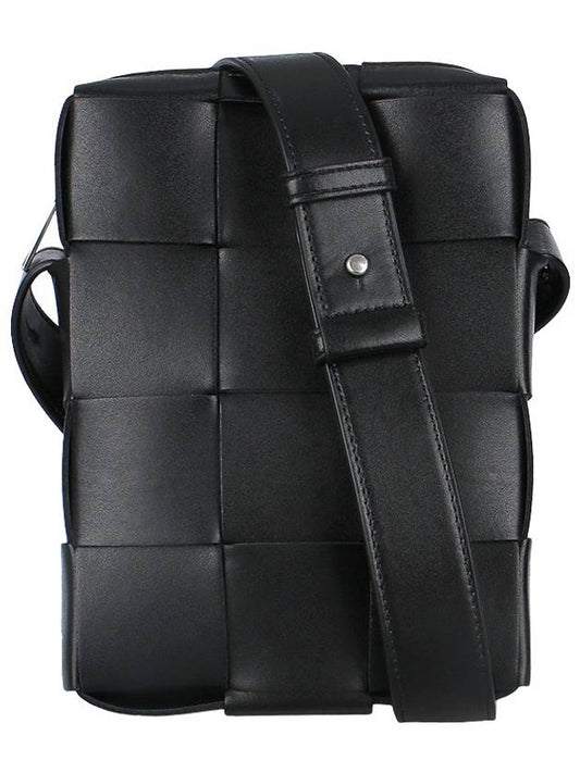 Intrecciato Mini Leather Crossbody Bag Black - BOTTEGA VENETA - BALAAN 2