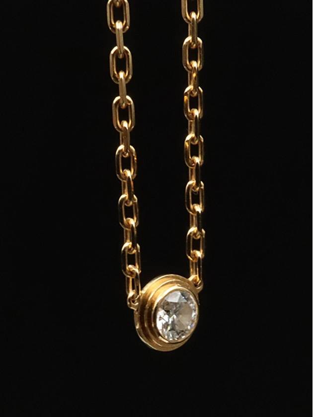 18K Yellow Gold 1P Diamond Damour XS Necklace - CARTIER - BALAAN 5