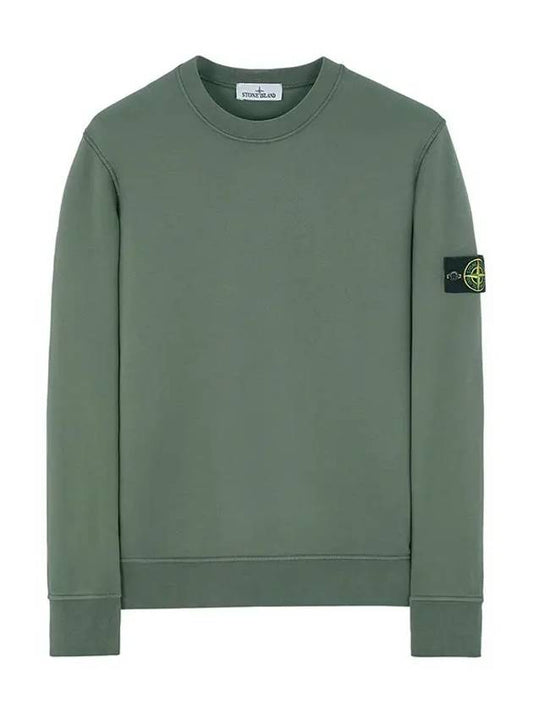 Wappen Patch Garment Dyed Sweatshirt Musk Green - STONE ISLAND - BALAAN 2