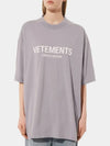 SS logo overfit long short sleeve tshirt lavender - VETEMENTS - BALAAN 1