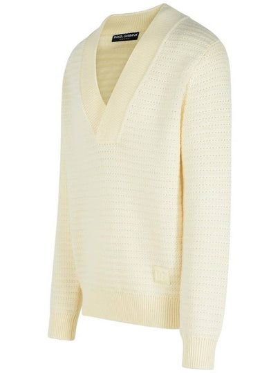 Dolce & Gabbana White Virgin Wool Sweater - DOLCE&GABBANA - BALAAN 2