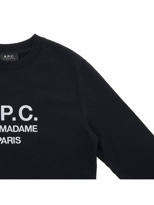 Rufus Embroidery Logo Sweatshirt Black - A.P.C. - BALAAN 5