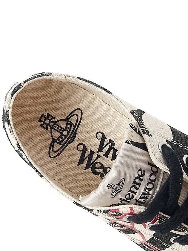 ORB Print Low-Top Sneakers Black Beige - VIVIENNE WESTWOOD - BALAAN 8