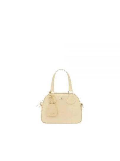 Mini Leather Bowling Tote Bag Beige - COURREGES - BALAAN 2