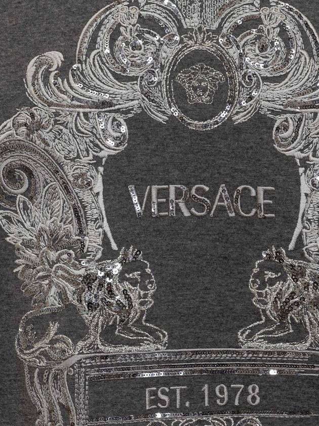 Short Sleeve T-Shirt 10139441A09893 1E210 GRAY - VERSACE - BALAAN 4