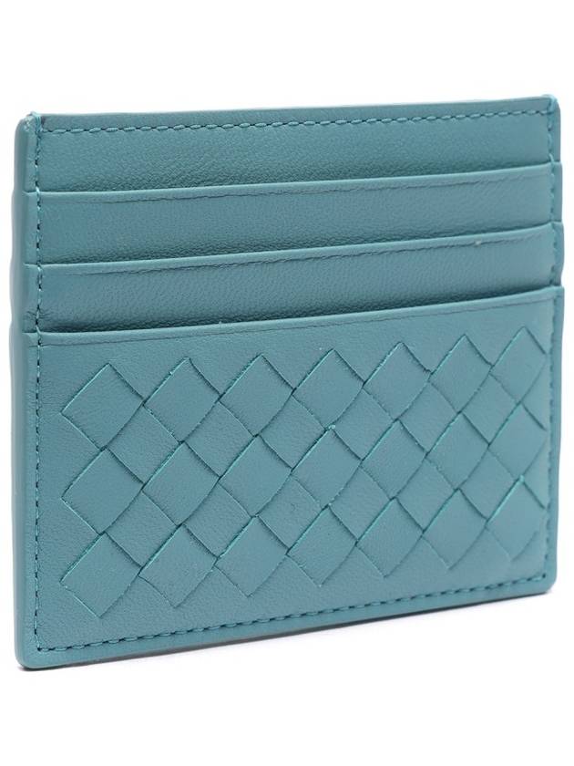 Intrecciato Weaving Card Wallet Blue - BOTTEGA VENETA - BALAAN 4