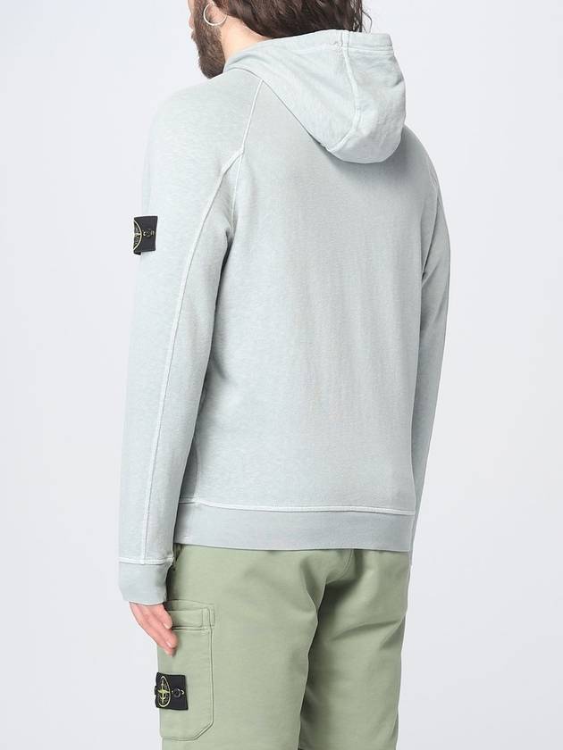 Men's Waffen Patch OLD Treatment Cotton Hoodie Sky Blue - STONE ISLAND - BALAAN 3