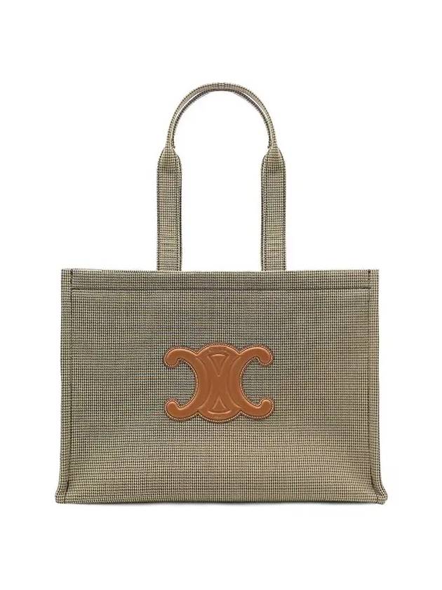 Pied De Poule Textile Large Cabas Thais Tote Bag - CELINE - BALAAN 3