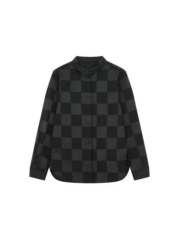 Women s round slit checkerboard blouse black 271860 - EMPORIO ARMANI - BALAAN 1