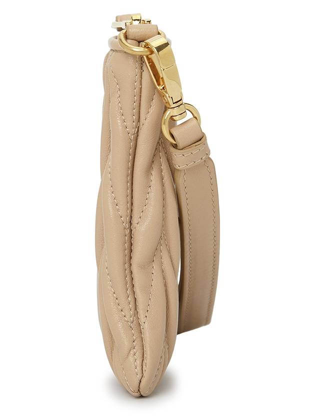 Matelasse leather clutch bag beige - MIU MIU - BALAAN 4