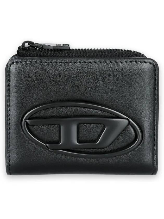 Holi-D Oval D Logo Zipper Card Wallet Black - DIESEL - BALAAN 3