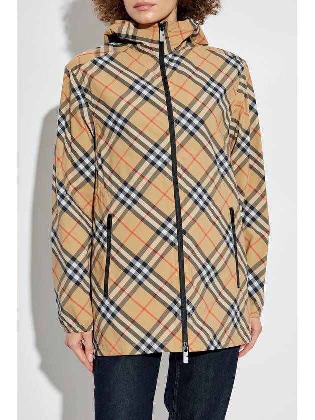 Check Lightweight Hooded Jacket Sand - BURBERRY - BALAAN 4