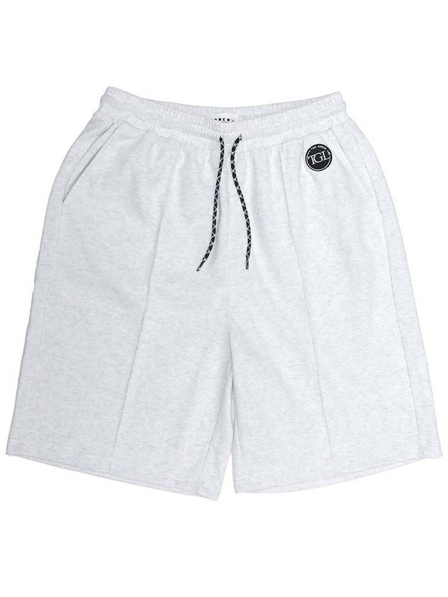 Essential Sweat Shorts White Melange Grey - THE GREEN LAB - BALAAN 6