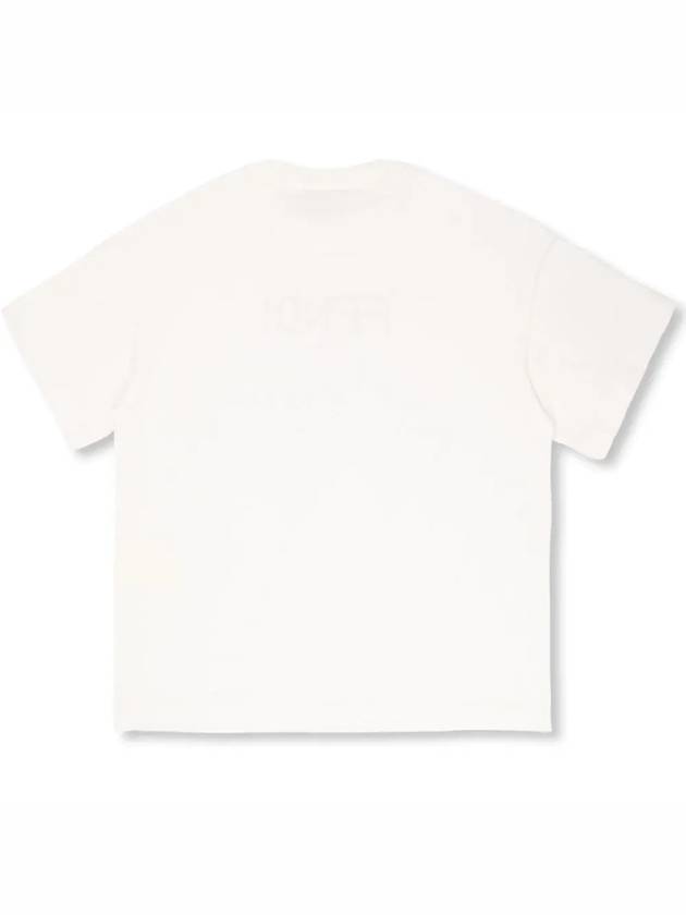 Kids T Shirt JUI1377AJF0ZNE White Black - FENDI - BALAAN 4