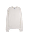 Back Logo Print Cotton Sweatshirt White - Y-3 - BALAAN 1