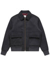 wool blouson charcoal - SOLEW - BALAAN 1