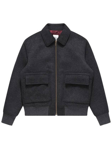 wool blouson charcoal - SOLEW - BALAAN 1