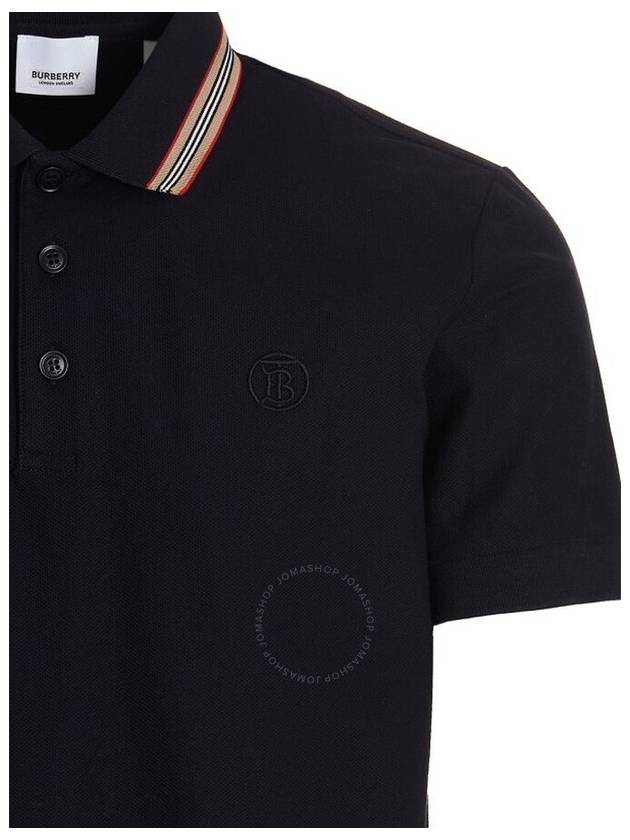 Icon Stripe Collar Cotton Polo Shirt Navy - BURBERRY - BALAAN 4