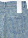 Damage Striped Wide Jeans Light Blue - NOIRER FOR WOMEN - BALAAN 7