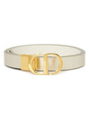 30 Montaigne Reversible Leather Belt Gold Latte - DIOR - BALAAN.