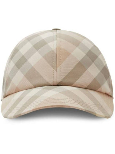 Check Ball Cap Beige - BURBERRY - BALAAN 1