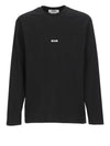 Micro Logo Print Long Sleeve T-Shirt Black - MSGM - BALAAN 2