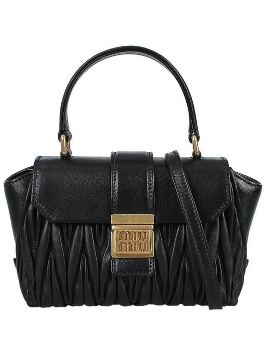 Materasse Nappa Leather Shoulder Bag Black - MIU MIU - 2