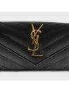 Monogram Envelope Small Half Wallet Black Gold - SAINT LAURENT - BALAAN 5