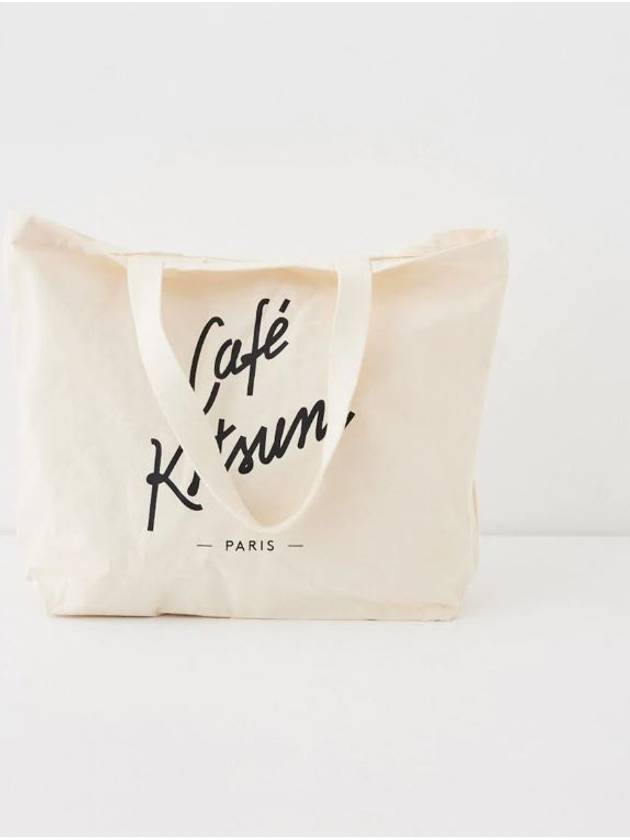 Cafe Kitsune Canvas Tote Bag Latte - MAISON KITSUNE - BALAAN 9