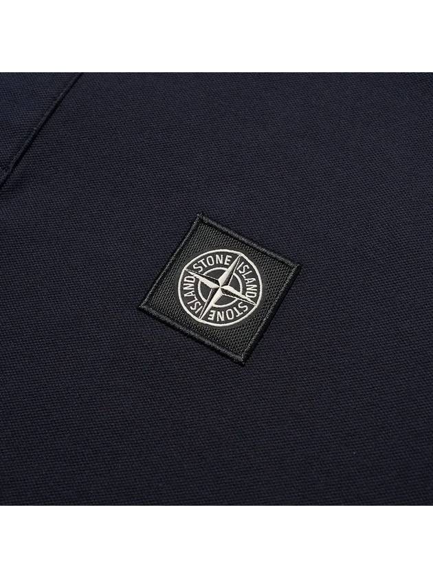 Men's Two Line Wappen Patch Cotton Short Sleeve Polo Shirt Navy - STONE ISLAND - BALAAN 5