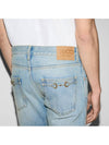 Horsebits Cotton Jeans Blue - GUCCI - BALAAN 6