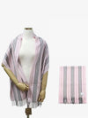 Icon Stripe Cashmere Wool Scarf Pink - BURBERRY - BALAAN.