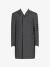 Men's Plain Weave 4 Bar Chesterfield Over Single Coat Dark Grey - THOM BROWNE - BALAAN 3