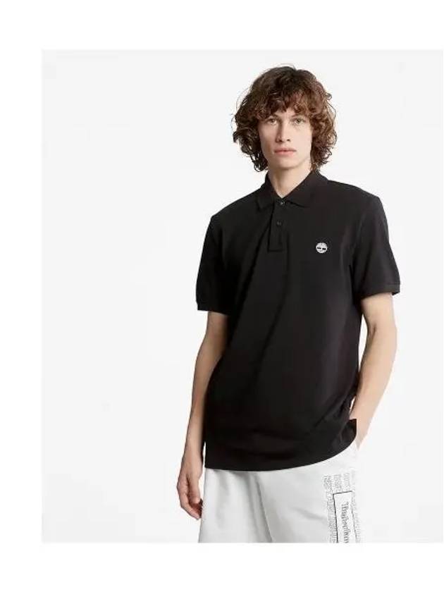 Men's Millers River Pique Polo Shirt Black - TIMBERLAND - BALAAN 2