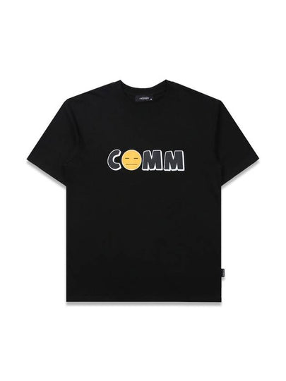 Smile Short Sleeve T-Shirt Black - COMMONZ - BALAAN 2