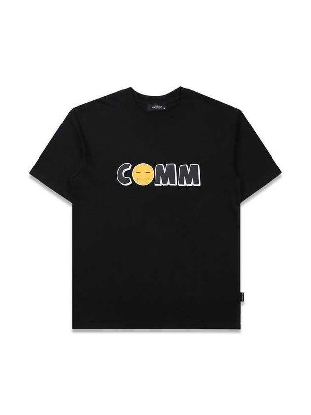 Smile Short Sleeve T-Shirt Black - COMMONZ - BALAAN 1