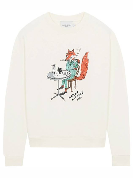 Oly Coffee Fox Printing Sweatshirt Ivory - MAISON KITSUNE - BALAAN 2