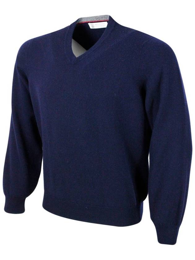 V-neck sweater M2200162 CW425 NAVY B0170475208 - BRUNELLO CUCINELLI - BALAAN 4