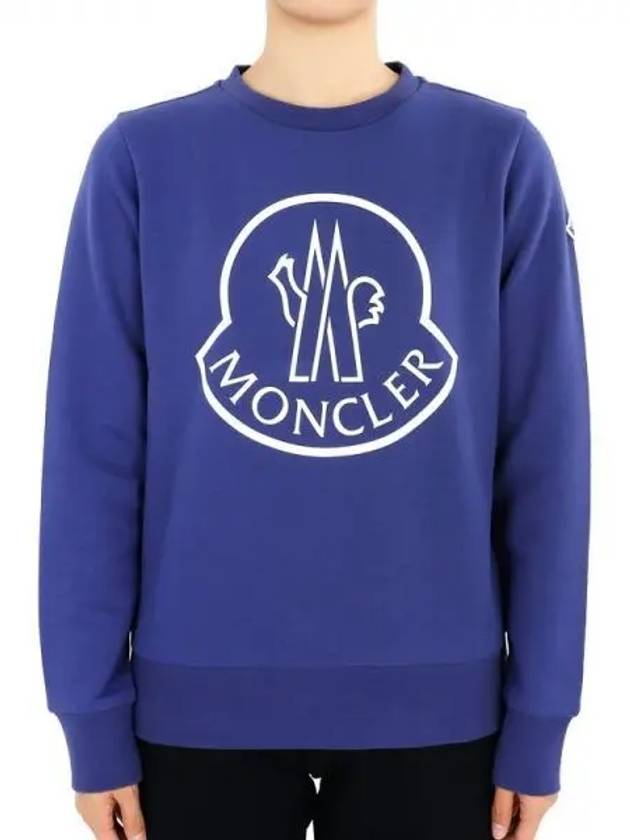 Kids Waffen Printing Sweatshirt Blue 8G00011 899PS 758 12 14A Adult Wearable 271580 1146508 - MONCLER - BALAAN 1