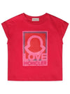 Kids Love Print T Shirt 8P00001899WA 562 - MONCLER - BALAAN 6