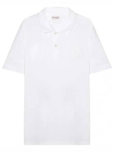 skull patch short sleeve polo - ALEXANDER MCQUEEN - BALAAN 1