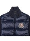 Logo Patch Knit Padded Zip-up Jacket Navy - MONCLER - BALAAN 4